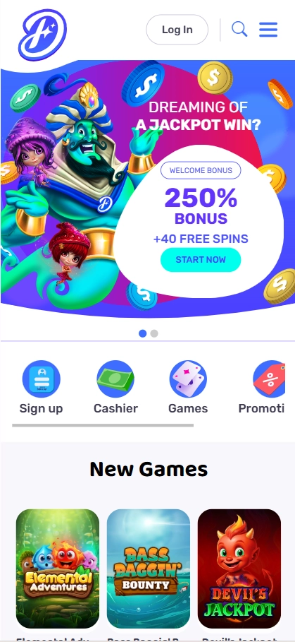 Dreams Casino mobile casino screenshot